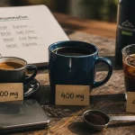 À quoi correspond 400 mg de caféine : 4 grandes tasses environ