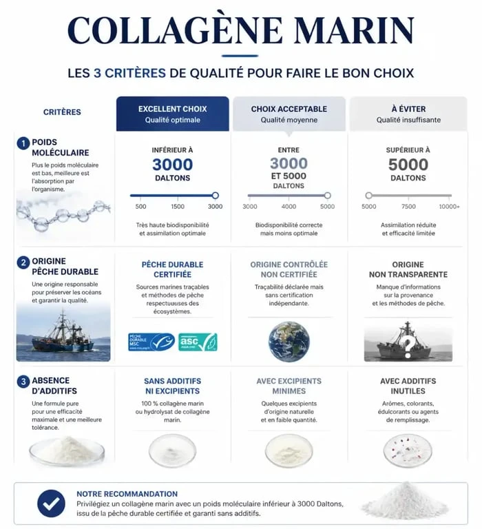 Critères de sélection pour un collagène marin de qualité