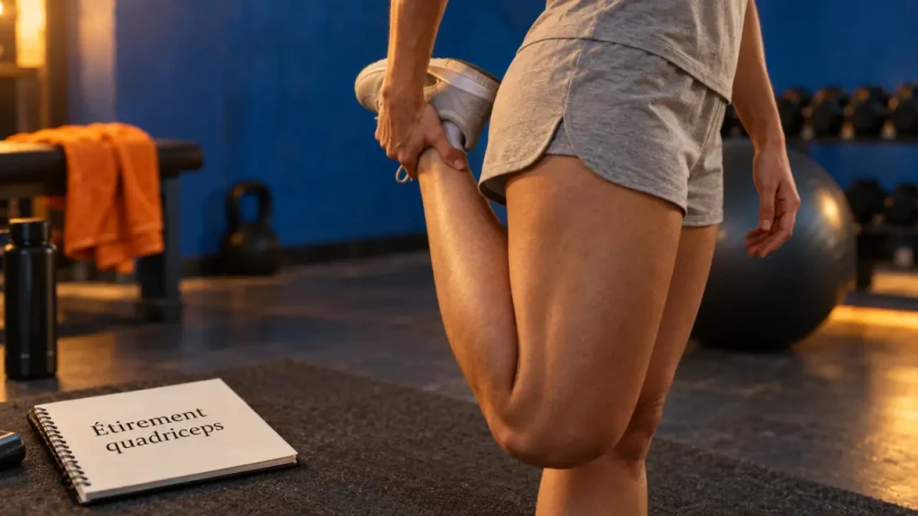 Etirements jambe : étirement quadriceps debout pour mobilité