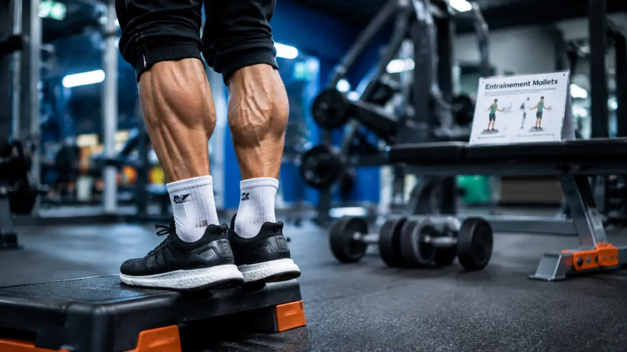 Mollets exercices : genou tendu ou fléchi, levers de talon