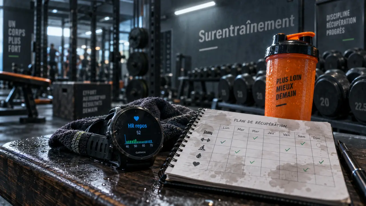 Surentrainement musculation : bracelet cardio et planning de récupération