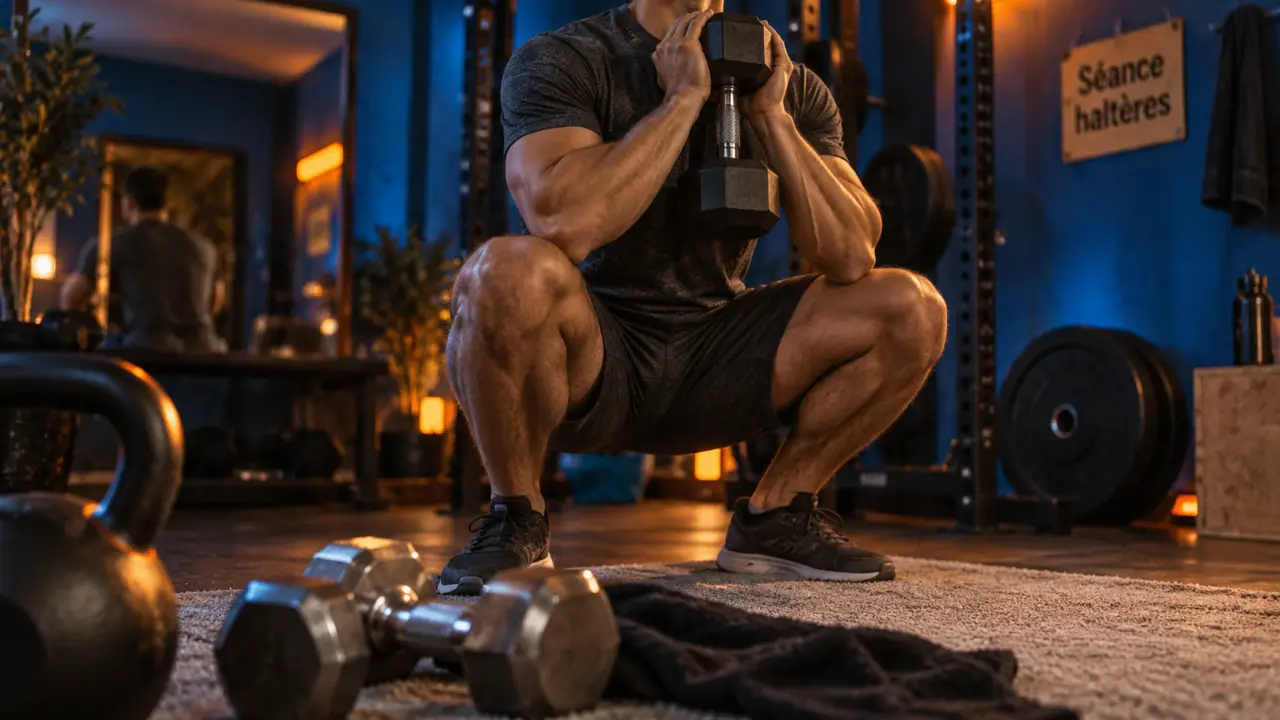 Exercices avec haltères : séance full body en home-gym