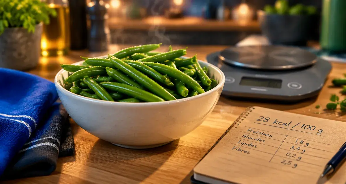 Haricot vert calorie : 28 kcal pour 100 g