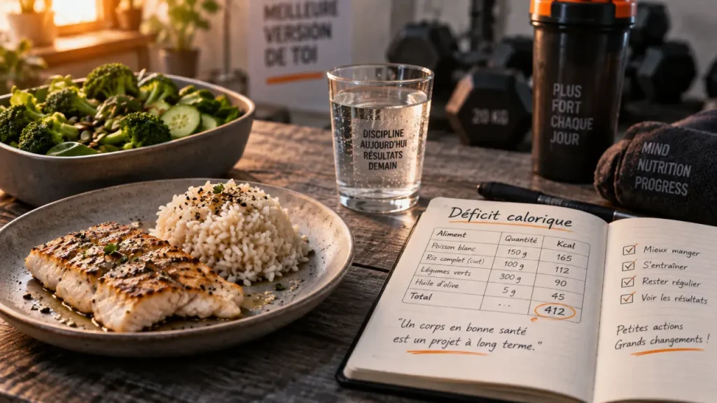 Seche alimentaire : déficit calorique pour sécher, repas contrôlé et entraînement